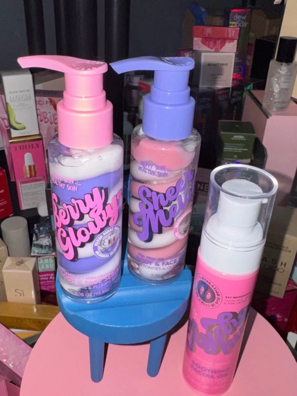 Berry Cloudy & Sweet Melt Pink/Purple Moisturizer Set